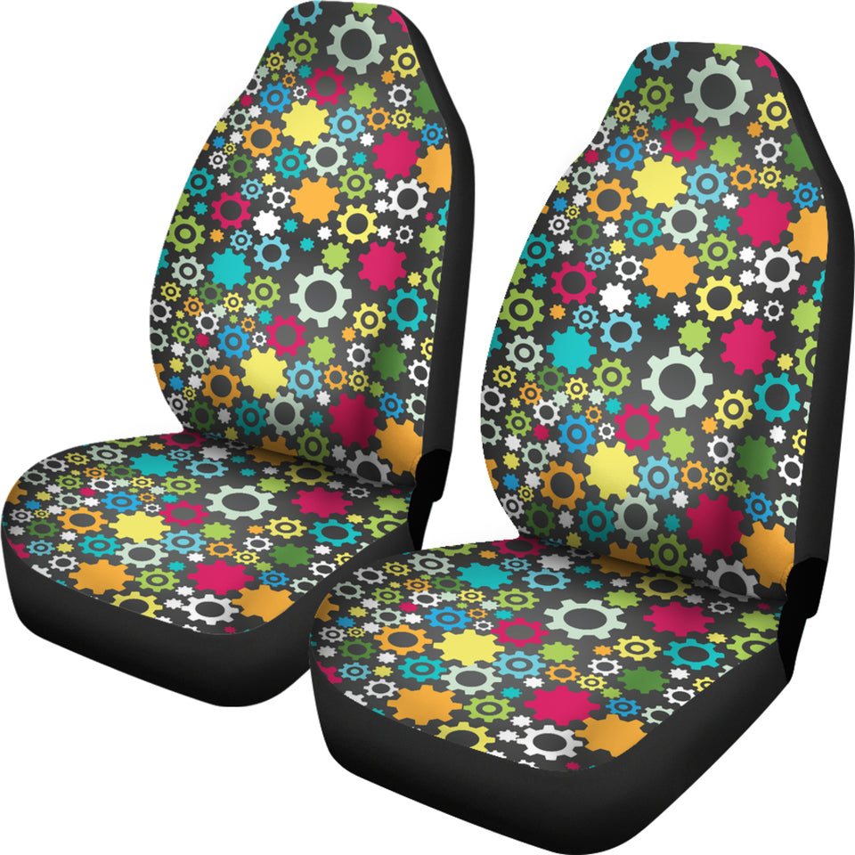 Gear Pattern Print Design 03 Universal Fit Car Seat Covers