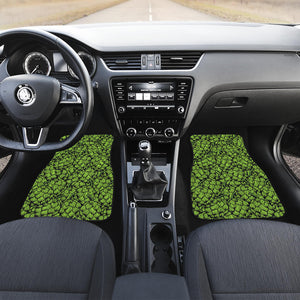 Green Hop Patternn Front Car Mats