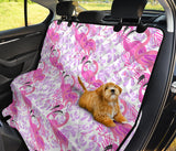 Pink Flamingo Flower Pattern Dog Car Seat Covers
