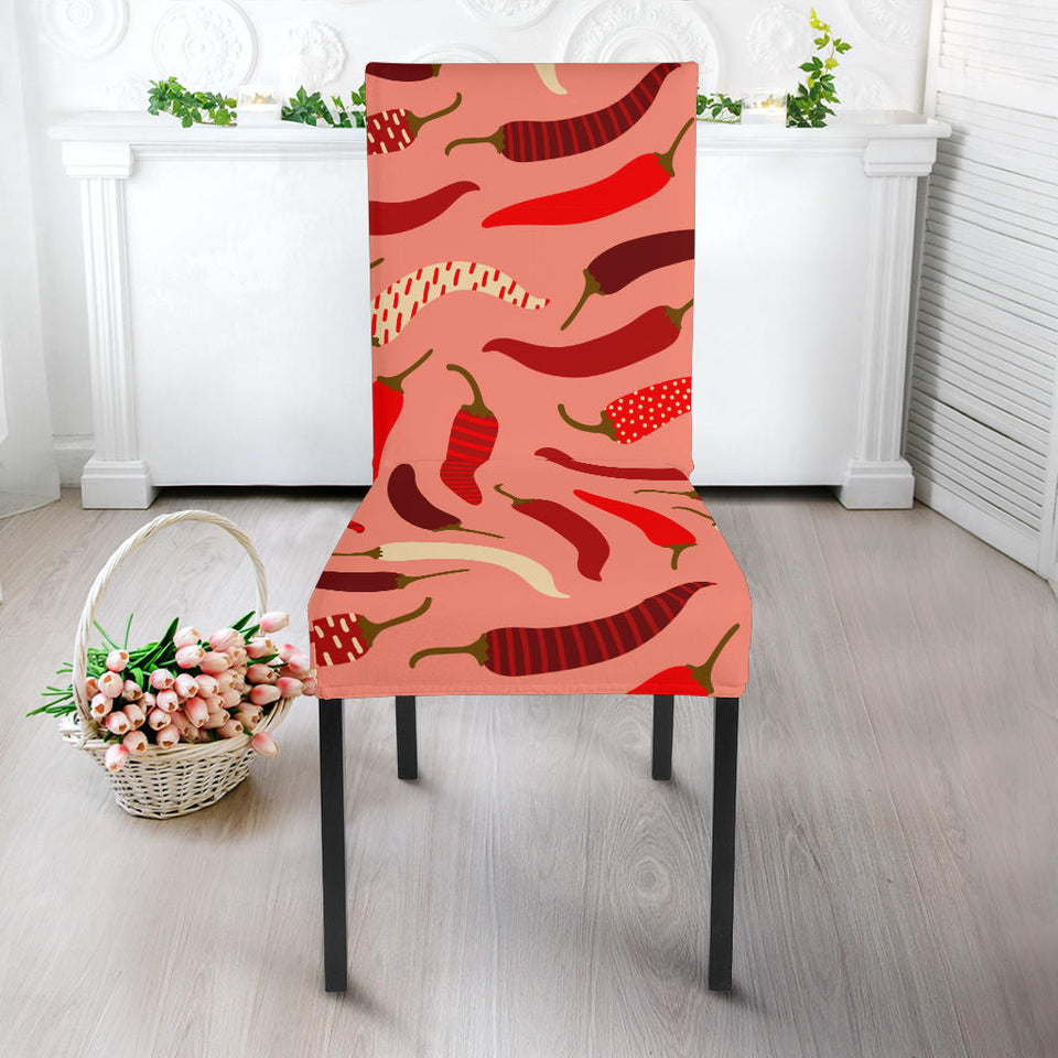 Beautiful Chili Peppers Pattern Dining Chair Slipcover
