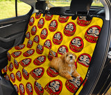Daruma Japanese Wooden Doll Yellow Background Dog Car Seat Covers