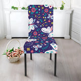 Colorful Butterfly Flower Pattern.Eps Dining Chair Slipcover