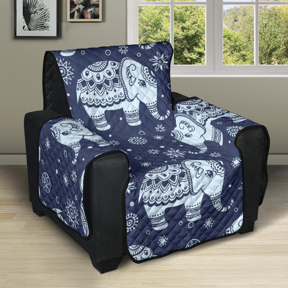 Elephant tribal design pattern Recliner Cover Protector