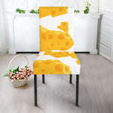 Cheese Slice Pattern Dining Chair Slipcover