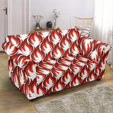 Fire Flame Symbol Design Pattern Loveseat Couch Slipcover