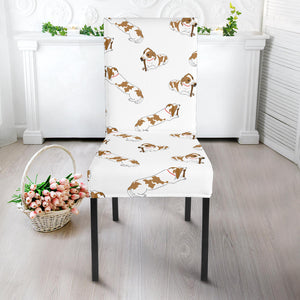 Jack Russel Pattern Print Design 04 Dining Chair Slipcover