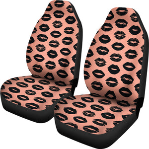 Lips Pattern Print Design 02 Universal Fit Car Seat Covers