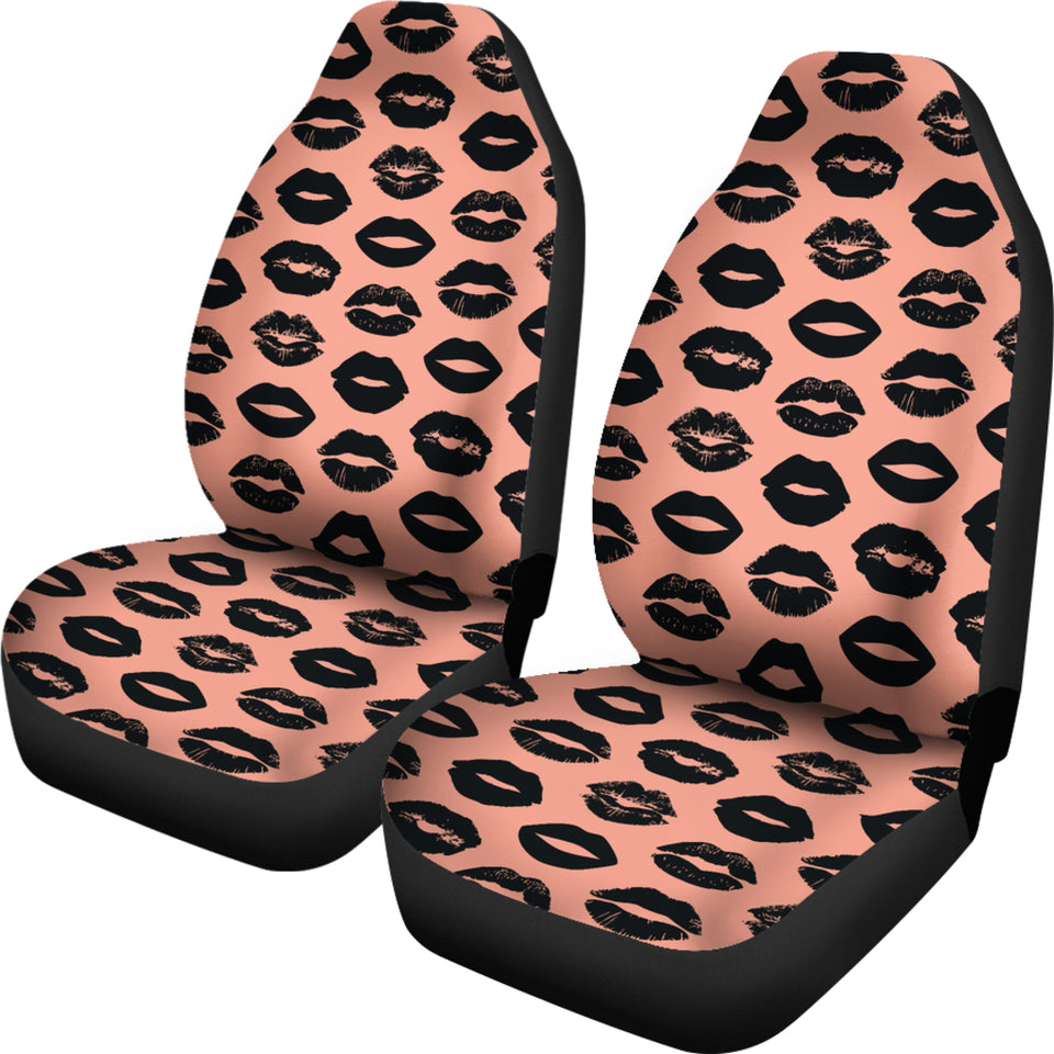Lips Pattern Print Design 02 Universal Fit Car Seat Covers