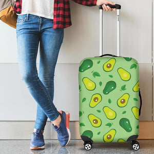 Avocado Pattern Green Background Cabin Suitcases Luggages