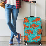 Octopus Turquoise Background Cabin Suitcases Luggages