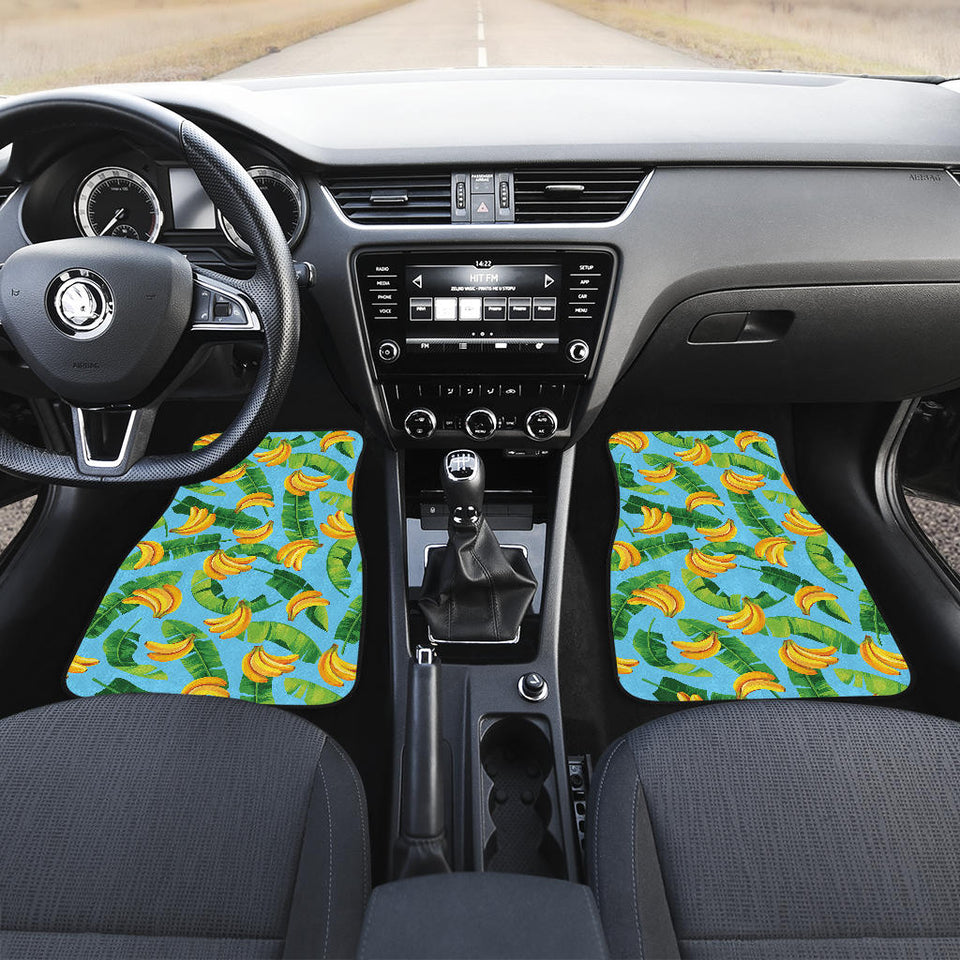 Banana Leaves Banana Design Pattern  Front Car Mats