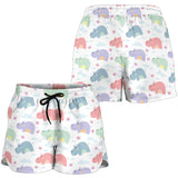 Hippopotamus Pattern Print Design 03 Women Shorts