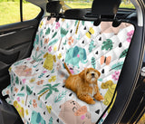 Cute Elephants Palm Tree Flower Butterfly Pattern Dog Car Seat Covers