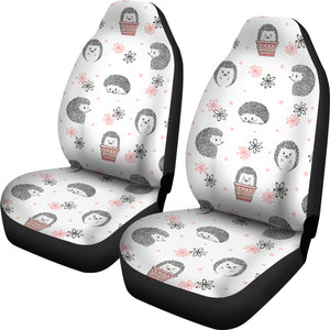 Hedgehog Pattern Print Design 02 Universal Fit Car Seat Covers
