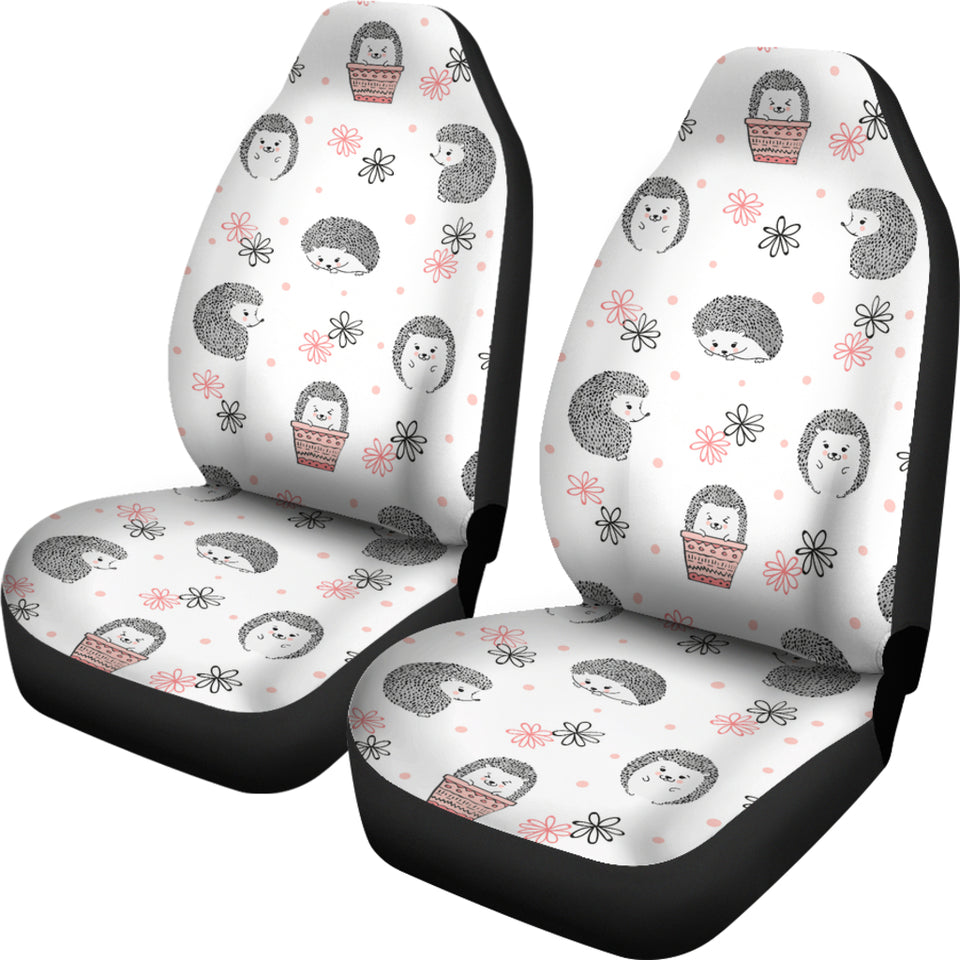 Hedgehog Pattern Print Design 02 Universal Fit Car Seat Covers