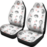 Hedgehog Pattern Print Design 02 Universal Fit Car Seat Covers