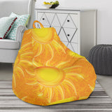 Sun Orange Background Bean Bag Cover