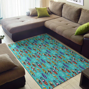 Surfboard Pattern Print Design 05 Area Rug