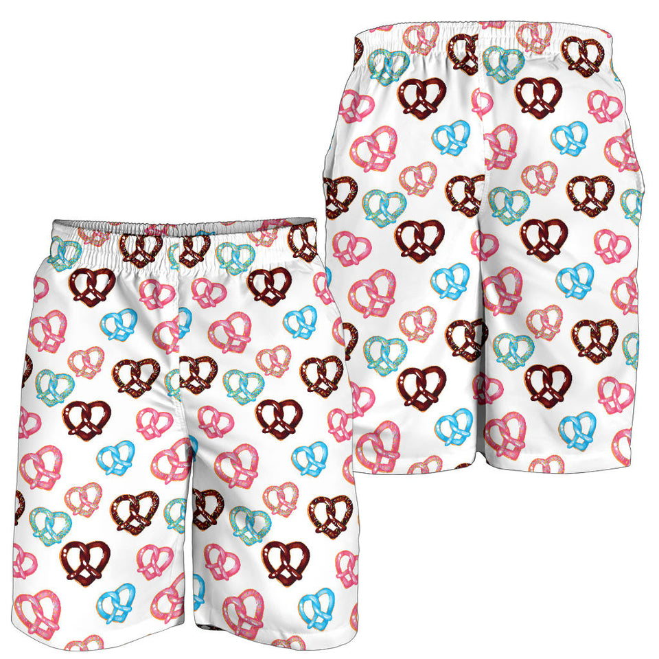 Pretzels Pattern Print Design 04 Men Shorts