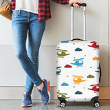 Colorful Helicopter Pattern Cabin Suitcases Luggages