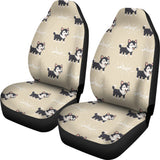 Cute Siberian Husky  Universal Fit Car Seat Covers