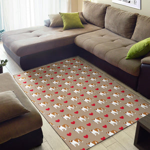 English Bulldog Pattern Print Design 05 Area Rug