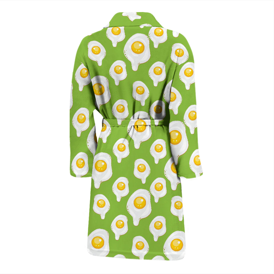 Fried Eggs Pattern Print Design 01 Men's Bathrobe