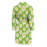 Fried Eggs Pattern Print Design 01 Men's Bathrobe