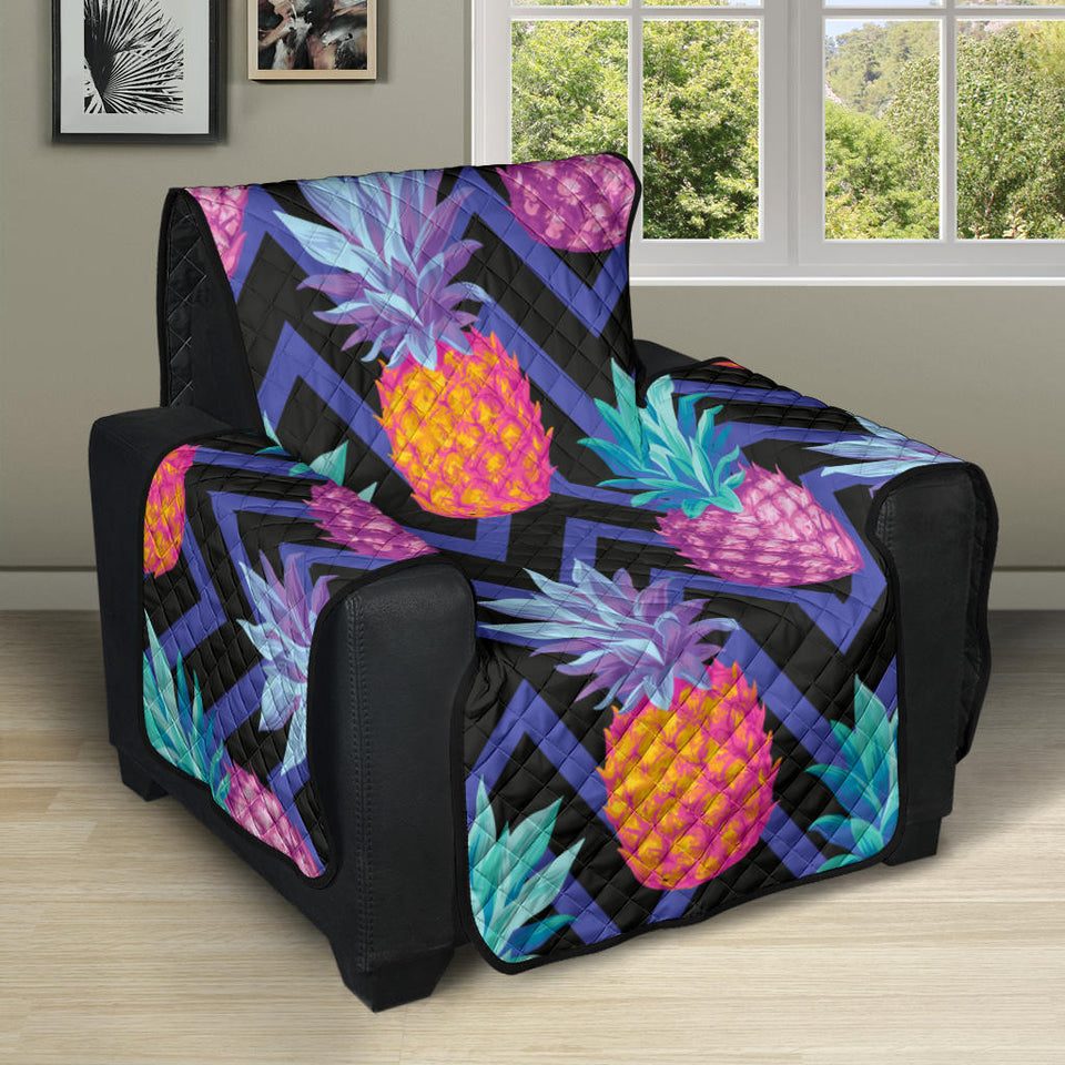 Pineapples pattern zigzag background Recliner Cover Protector