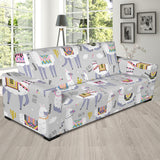 Cute Llama Alpaca Pattern Sofa Slipcover