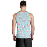 Cute cow flower pattern Men Tank Top