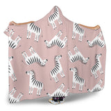 Cute Zebra Pattern Hooded Blanket