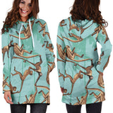 Monkey Palm Tree Background Women'S Hoodie Dress