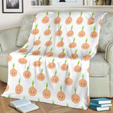 Cute Onions Smiling Faces Premium Blanket
