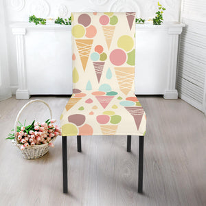 Ice Cream Cone Pattern Dining Chair Slipcover