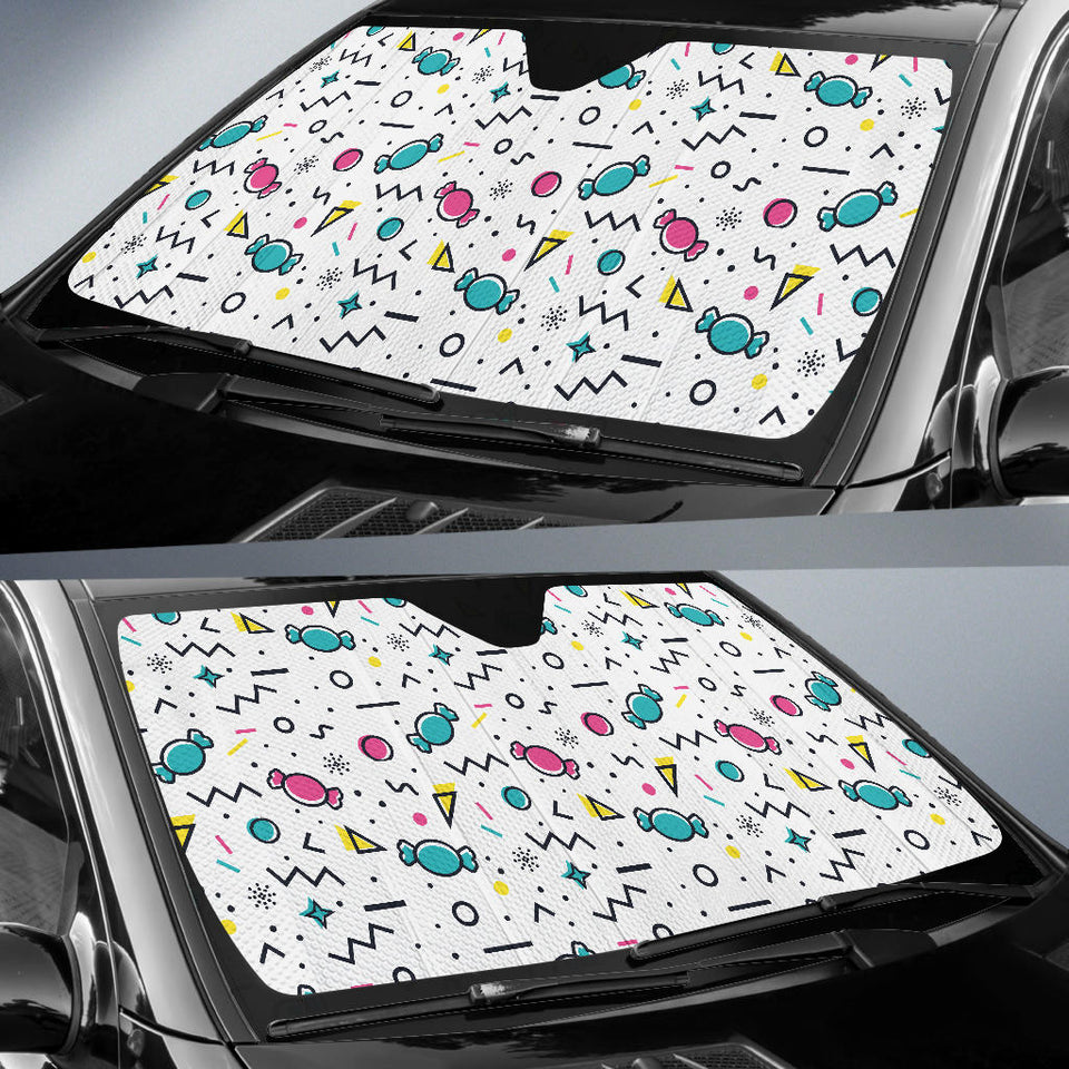 Candy Design Pattern Car Sun Shade