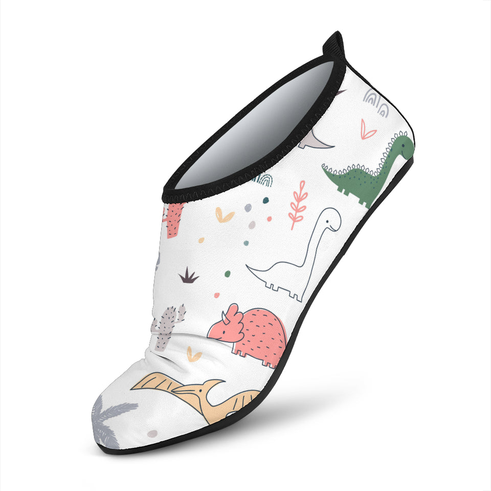 Cute Cartoon Dinosaurs Tree Pattern Aqua Shoes