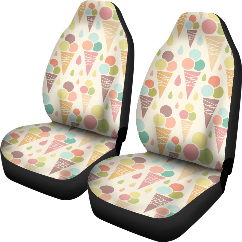 Ice Cream Cone Pattern Universal Fit Car Seat Covers