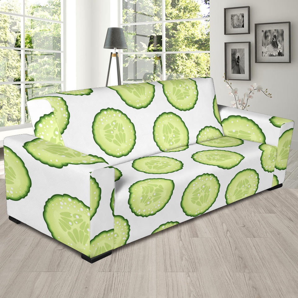 Cucumber Slices Pattern Sofa Slipcover