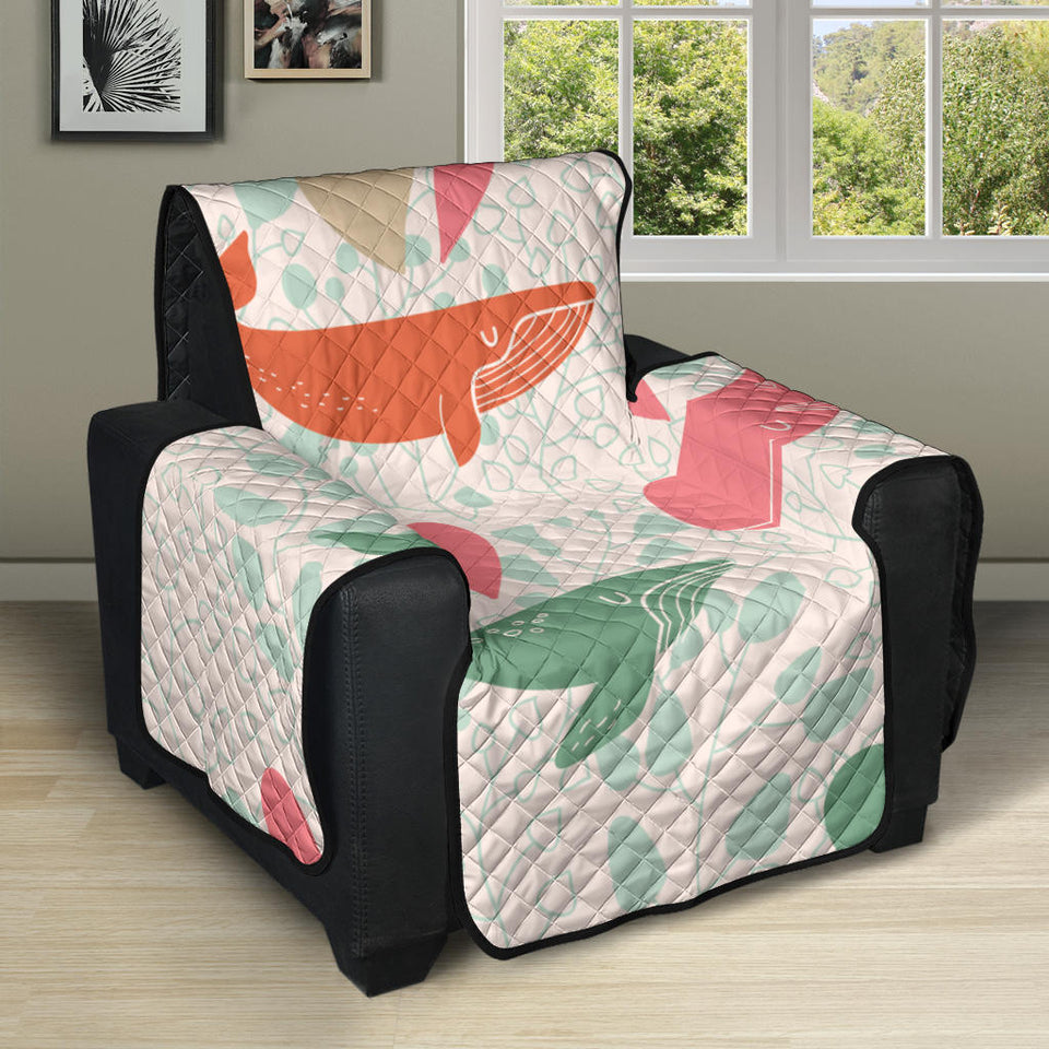 Cute whale pattern Recliner Cover Protector