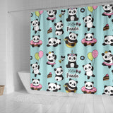 Cute Baby Panda Pattern Shower Curtain Fulfilled In US