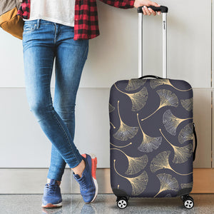 Gold Ginkgo Leaves Luggage Covers