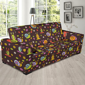 Snail Pattern Print Design 02  Sofa Slipcover