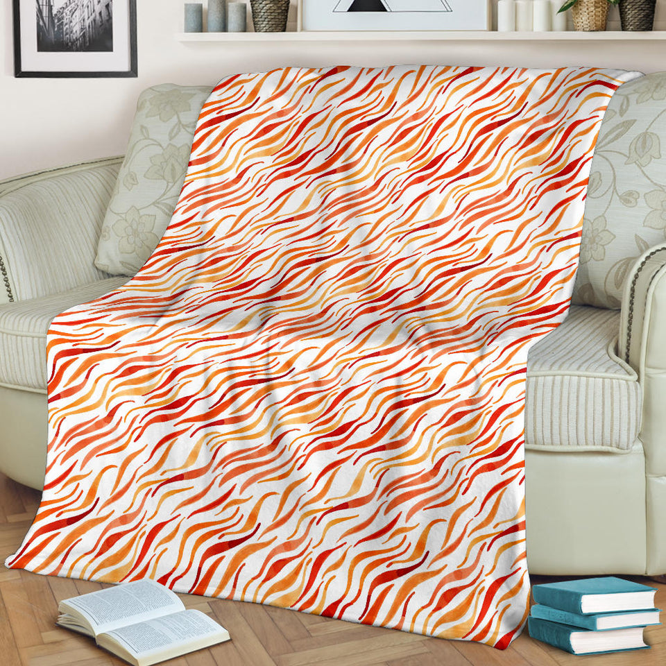 Fire Flame Watercolor Pattern Premium Blanket