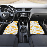 French Fries White Paper Box Pattern Front Car Mats