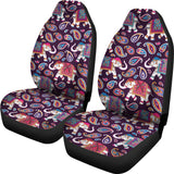 Elephant Indian Style Ornament Pattern Universal Fit Car Seat Covers