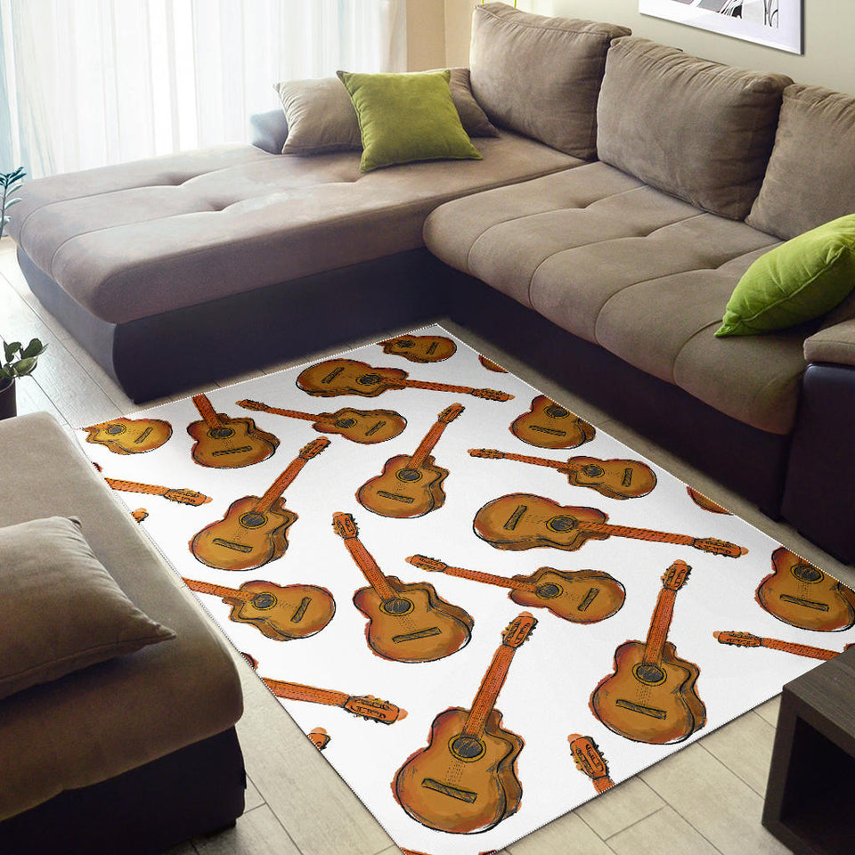 Paint Guitar Pattern Area Rug
