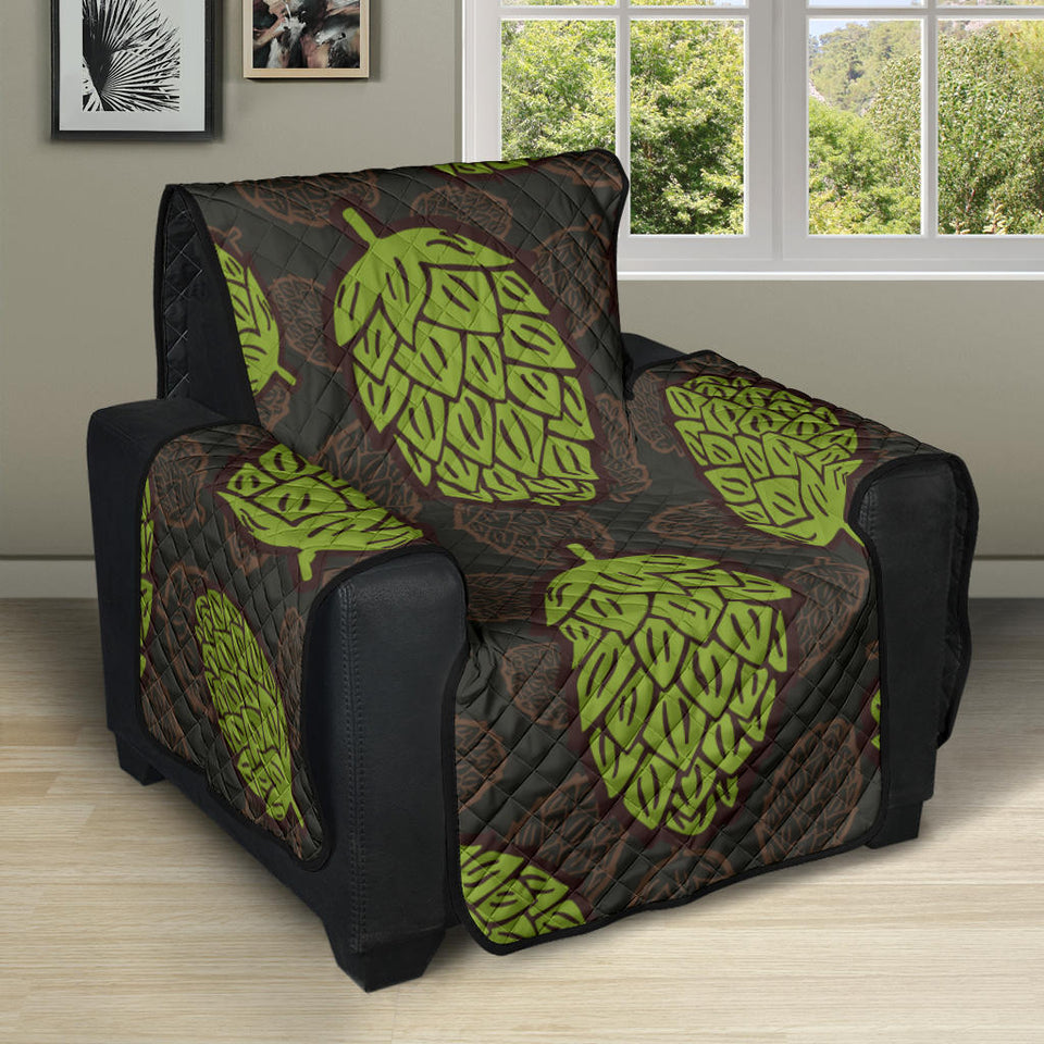 Hop pattern black background Recliner Cover Protector