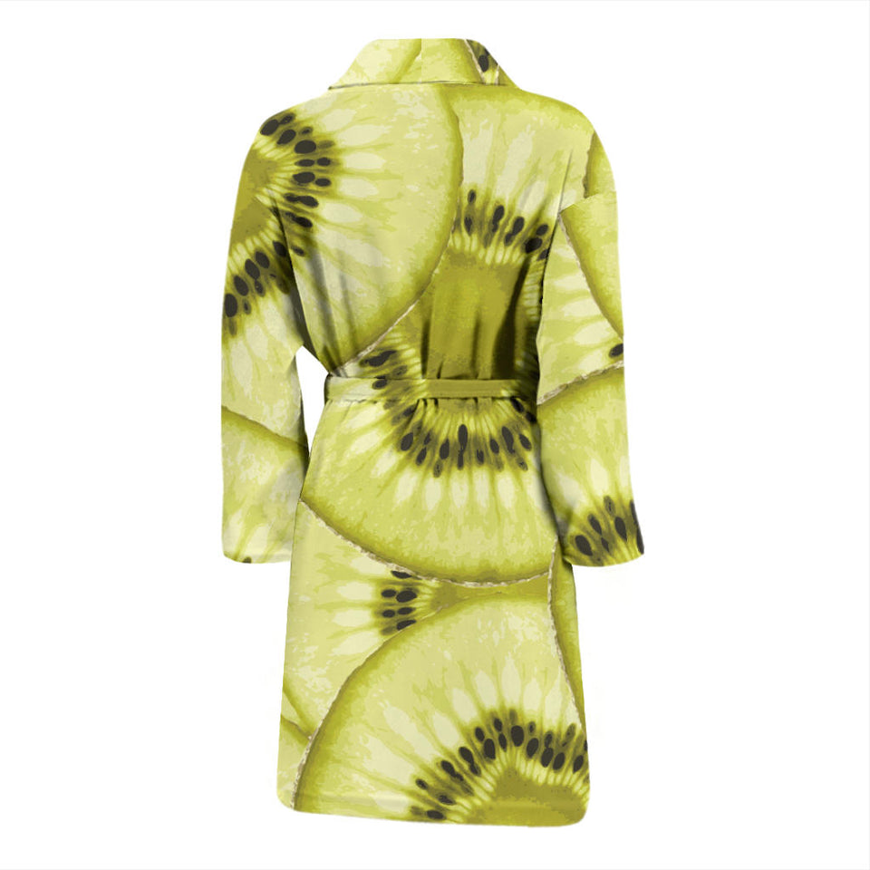 Sliced Kiwi Pattern Men'S Bathrobe