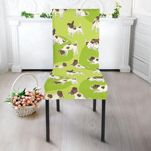 Jack Russel Pattern Print Design 01 Dining Chair Slipcover